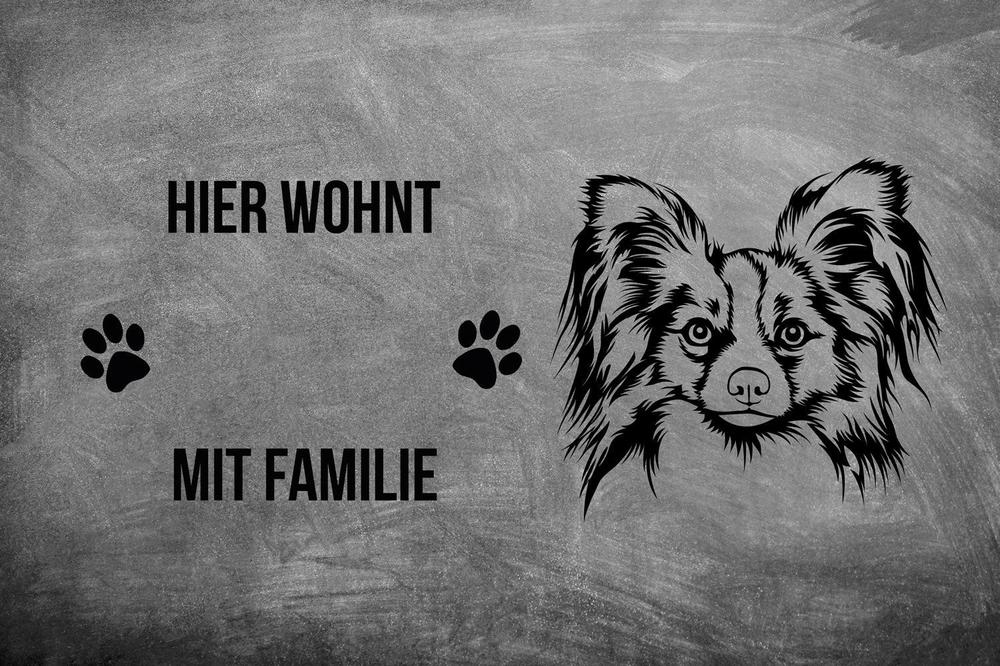 Papillon 2 - Fußmatte - Schmutzfangmatte - 40 x 60 cm-Tierisch-tolle Geschenke-Tierisch-tolle-Geschenke