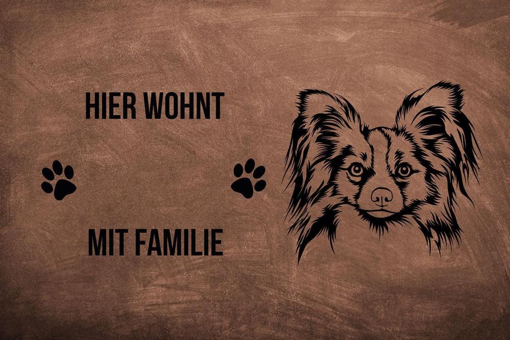 Papillon 2 - Fußmatte - Schmutzfangmatte - 40 x 60 cm-Tierisch-tolle Geschenke-Tierisch-tolle-Geschenke