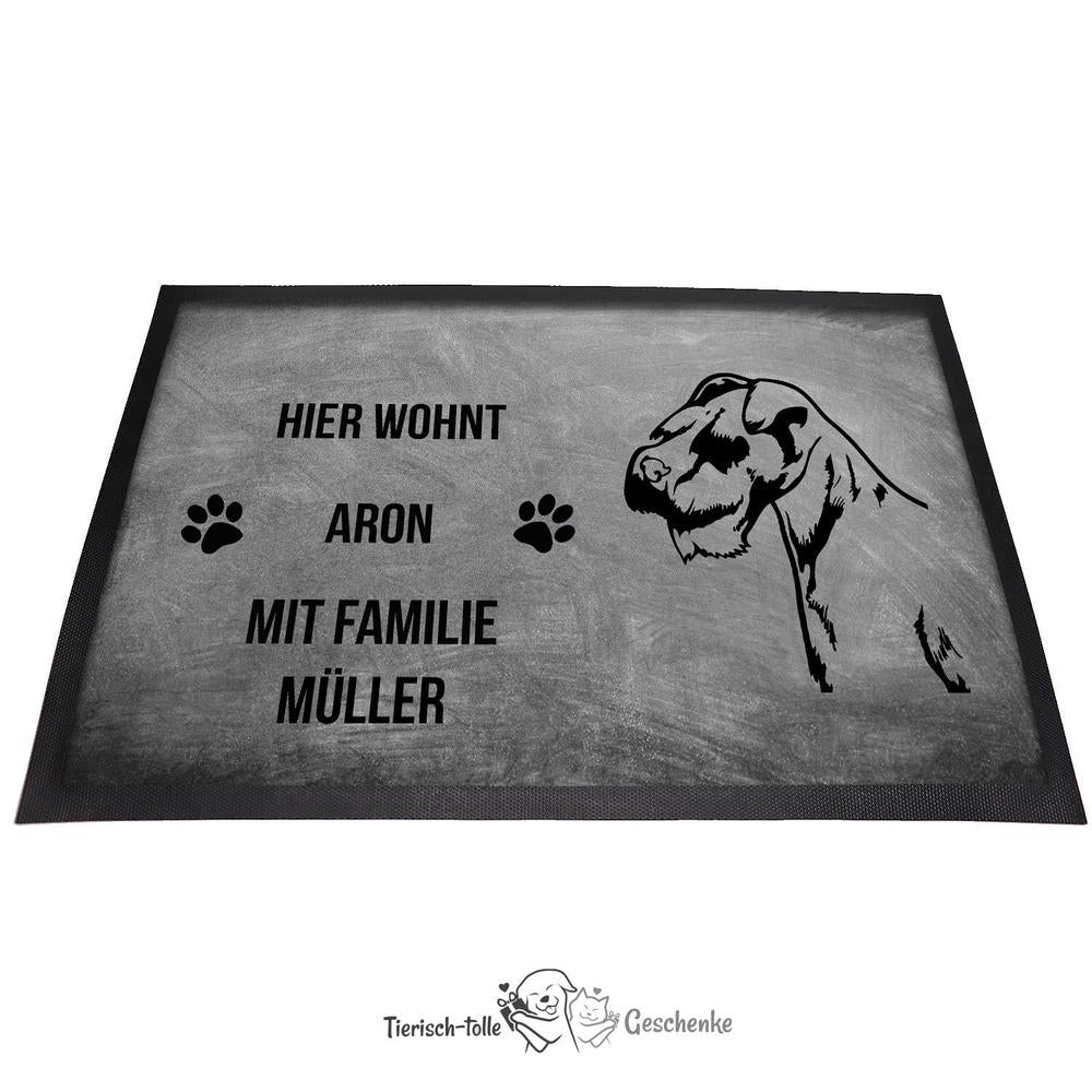 Mini Schnauzer Zwergschnauzer - Fußmatte - Schmutzfangmatte - 40 x 60 cm-Tierisch-tolle Geschenke-Tierisch-tolle-Geschenke