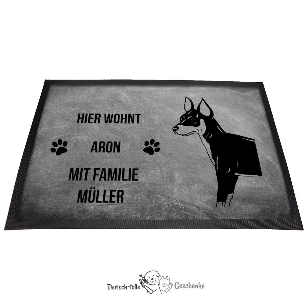 Mini Pinscher - Fußmatte - Schmutzfangmatte - 40 x 60 cm-Tierisch-tolle Geschenke-Tierisch-tolle-Geschenke