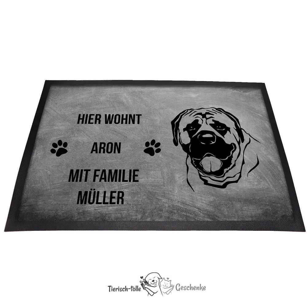 Mastiff 2 - Fußmatte - Schmutzfangmatte - 40 x 60 cm-Tierisch-tolle Geschenke-Tierisch-tolle-Geschenke