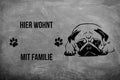 Mops liegend - Fußmatte - Schmutzfangmatte - 40 x 60 cm-Tierisch-tolle Geschenke-Tierisch-tolle-Geschenke