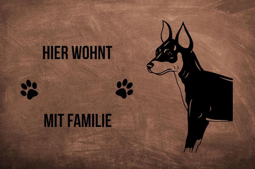 Mini Pinscher - Fußmatte - Schmutzfangmatte - 40 x 60 cm-Tierisch-tolle Geschenke-Tierisch-tolle-Geschenke