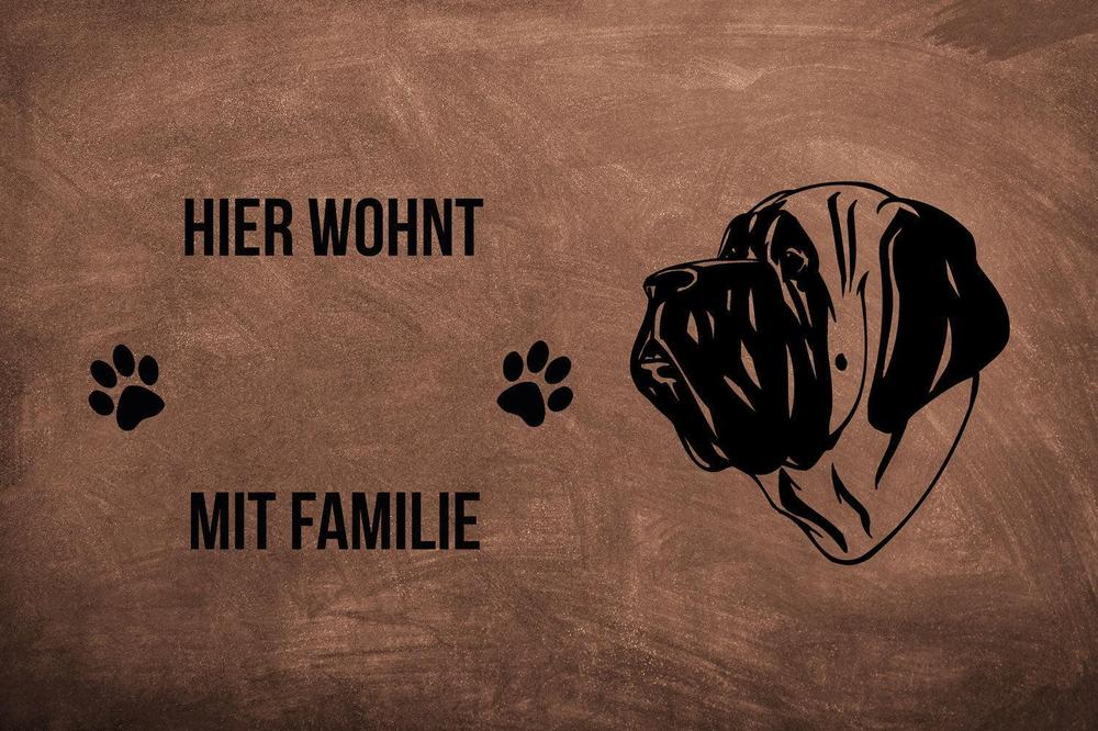 Mastiff - Fußmatte - Schmutzfangmatte - 40 x 60 cm-Tierisch-tolle Geschenke-Tierisch-tolle-Geschenke