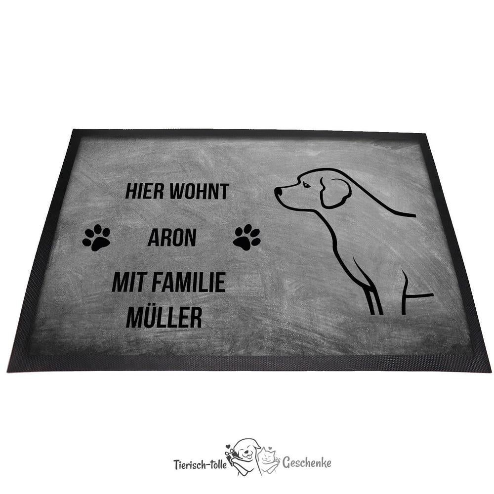 Labrador Retriever 2 - Fußmatte - Schmutzfangmatte - 40 x 60 cm-Tierisch-tolle Geschenke-Tierisch-tolle-Geschenke