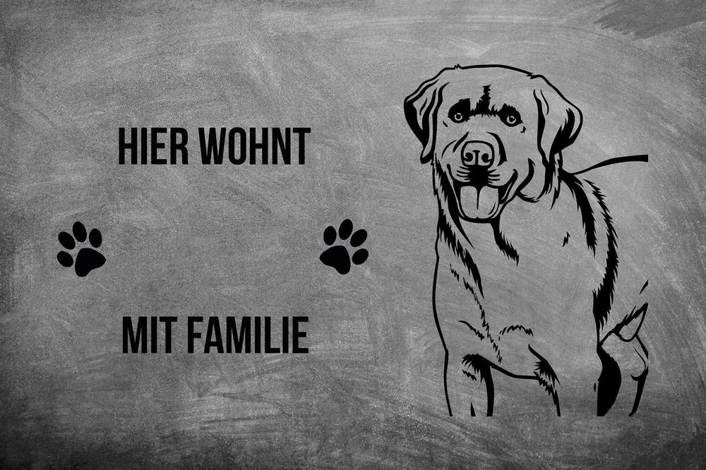 Labrador Retriever - Fußmatte - Schmutzfangmatte - 40 x 60 cm-Tierisch-tolle Geschenke-Tierisch-tolle-Geschenke