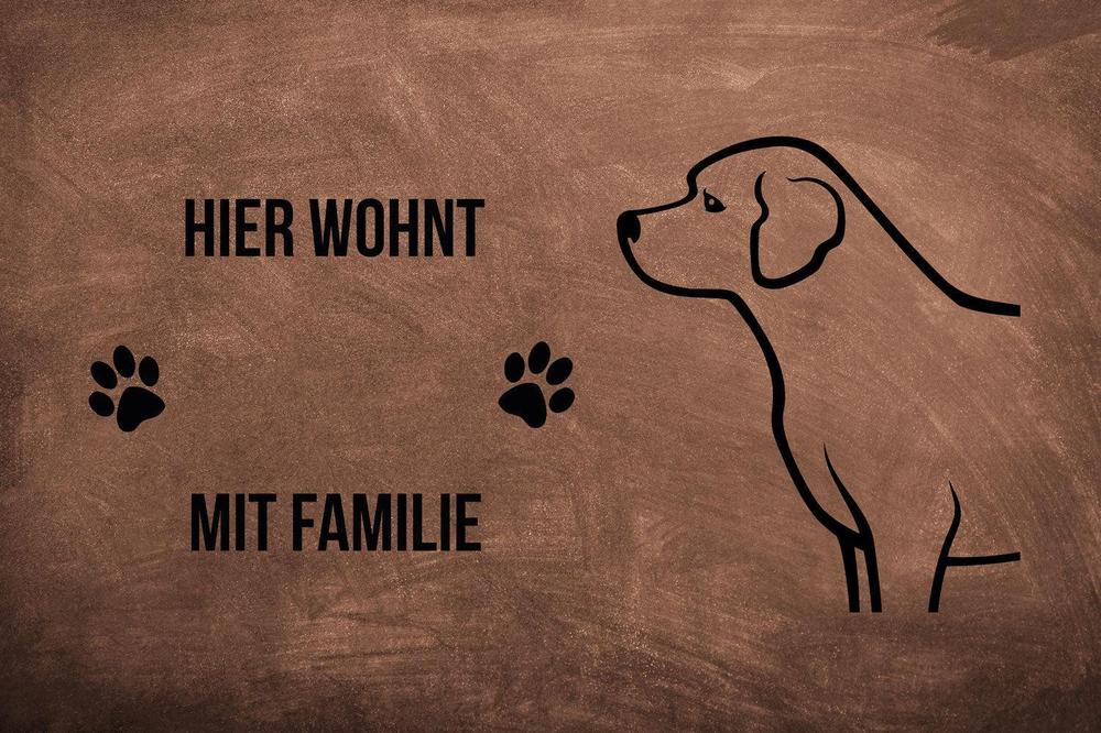 Labrador Retriever 2 - Fußmatte - Schmutzfangmatte - 40 x 60 cm-Tierisch-tolle Geschenke-Tierisch-tolle-Geschenke