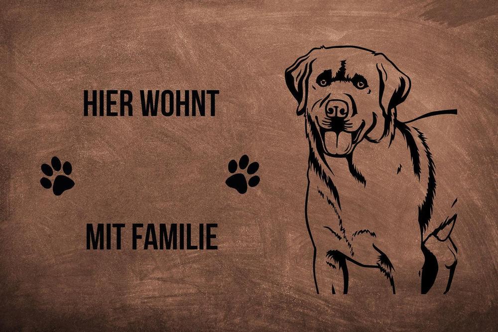 Labrador Retriever - Fußmatte - Schmutzfangmatte - 40 x 60 cm-Tierisch-tolle Geschenke-Tierisch-tolle-Geschenke