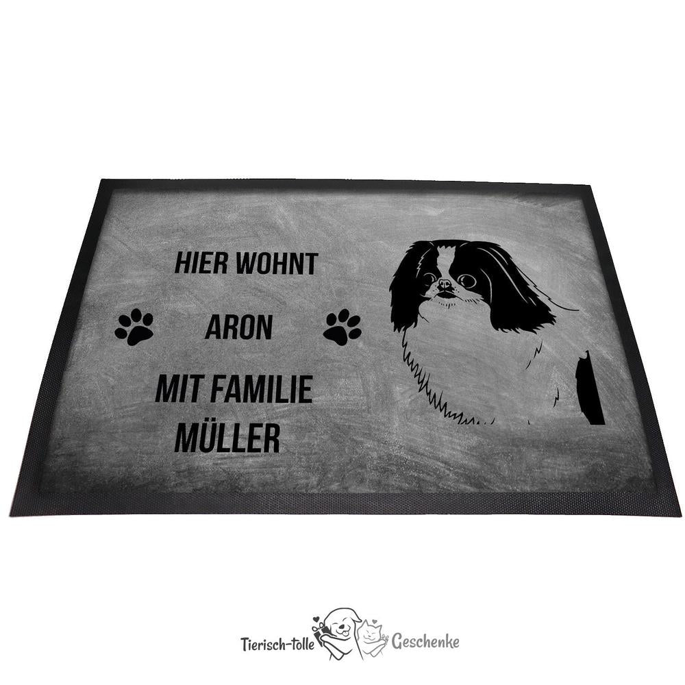 Japan Chin - Fußmatte - Schmutzfangmatte - 40 x 60 cm-Tierisch-tolle Geschenke-Tierisch-tolle-Geschenke