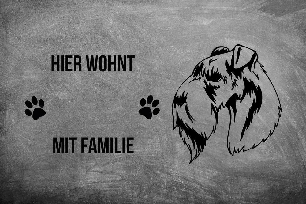 Kerry Blue Terrier - Fußmatte - Schmutzfangmatte - 40 x 60 cm-Tierisch-tolle Geschenke-Tierisch-tolle-Geschenke