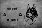 Karelischer Bärenhund - Fußmatte - Schmutzfangmatte - 40 x 60 cm-Tierisch-tolle Geschenke-Tierisch-tolle-Geschenke