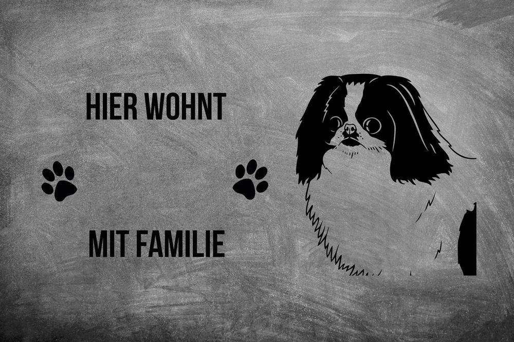 Japan Chin - Fußmatte - Schmutzfangmatte - 40 x 60 cm-Tierisch-tolle Geschenke-Tierisch-tolle-Geschenke