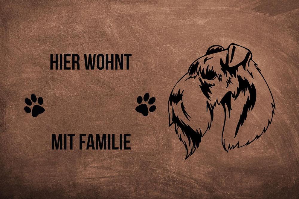 Kerry Blue Terrier - Fußmatte - Schmutzfangmatte - 40 x 60 cm-Tierisch-tolle Geschenke-Tierisch-tolle-Geschenke