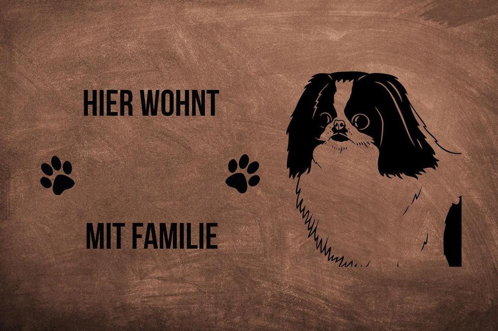 Japan Chin - Fußmatte - Schmutzfangmatte - 40 x 60 cm-Tierisch-tolle Geschenke-Tierisch-tolle-Geschenke