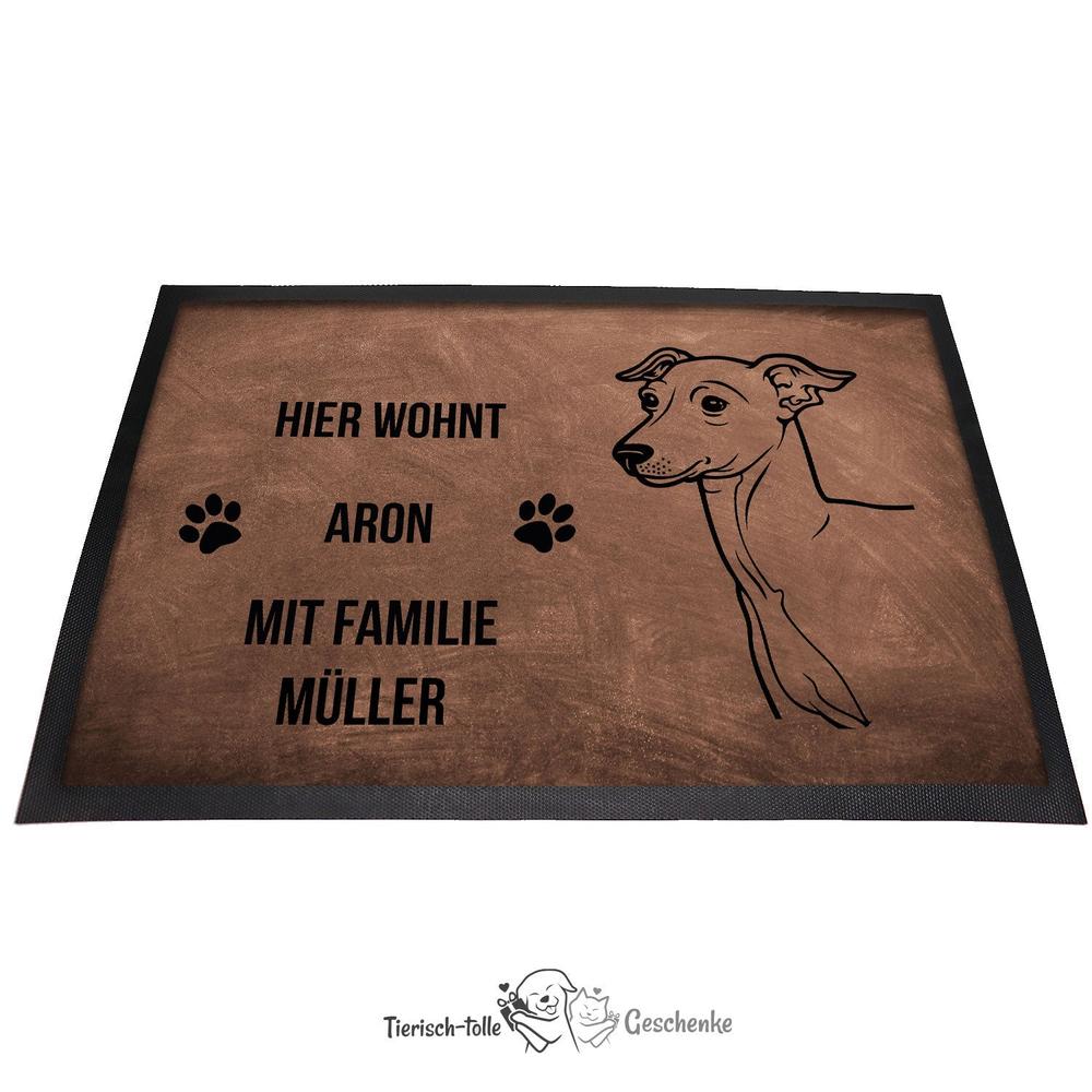 Italian Greyhound - Fußmatte - Schmutzfangmatte - 40 x 60 cm-Tierisch-tolle Geschenke-Tierisch-tolle-Geschenke