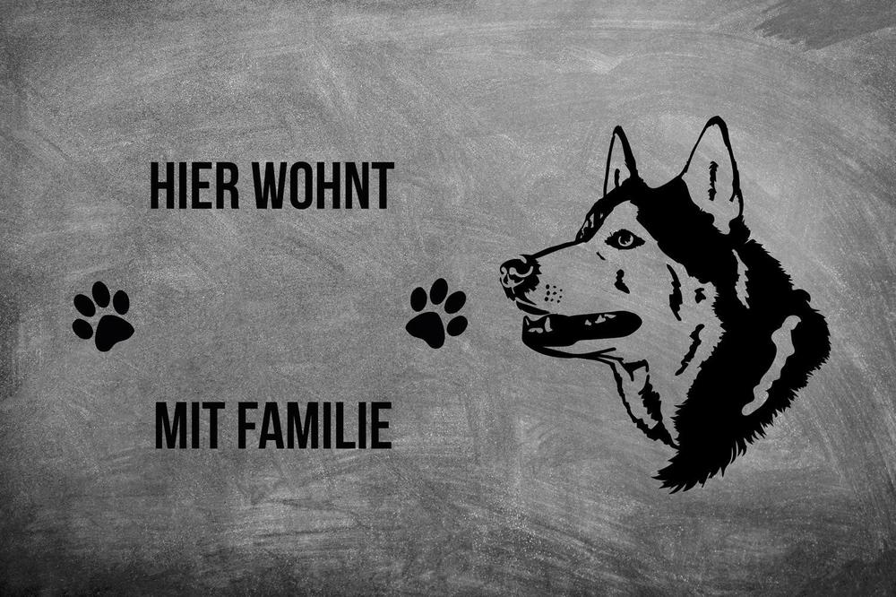 Husky 3 - Fußmatte - Schmutzfangmatte - 40 x 60 cm-Tierisch-tolle Geschenke-Tierisch-tolle-Geschenke