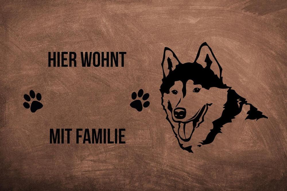 Husky 2 - Fußmatte - Schmutzfangmatte - 40 x 60 cm-Tierisch-tolle Geschenke-Tierisch-tolle-Geschenke
