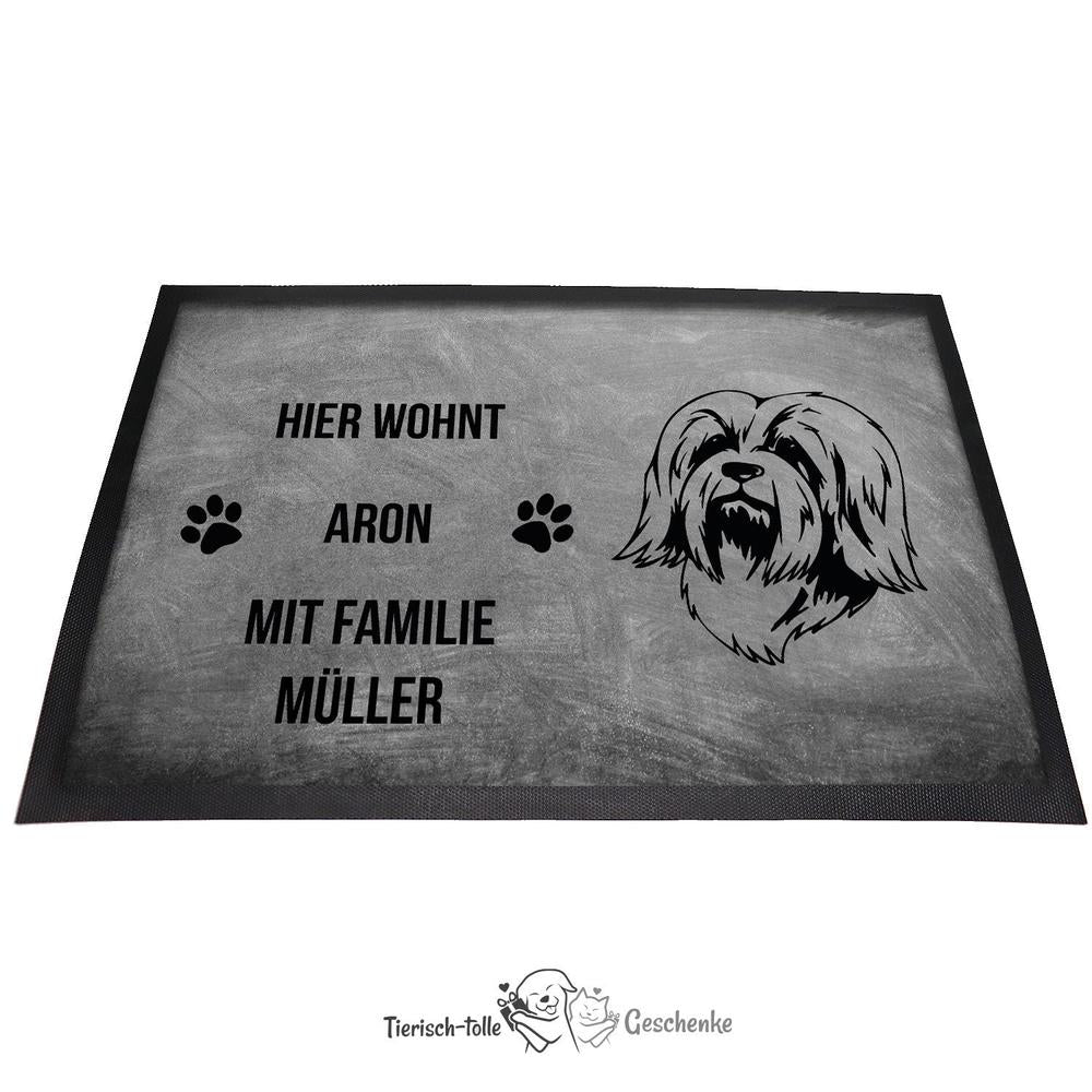 Havaneser 2 - Fußmatte - Schmutzfangmatte - 40 x 60 cm-Tierisch-tolle Geschenke-Tierisch-tolle-Geschenke