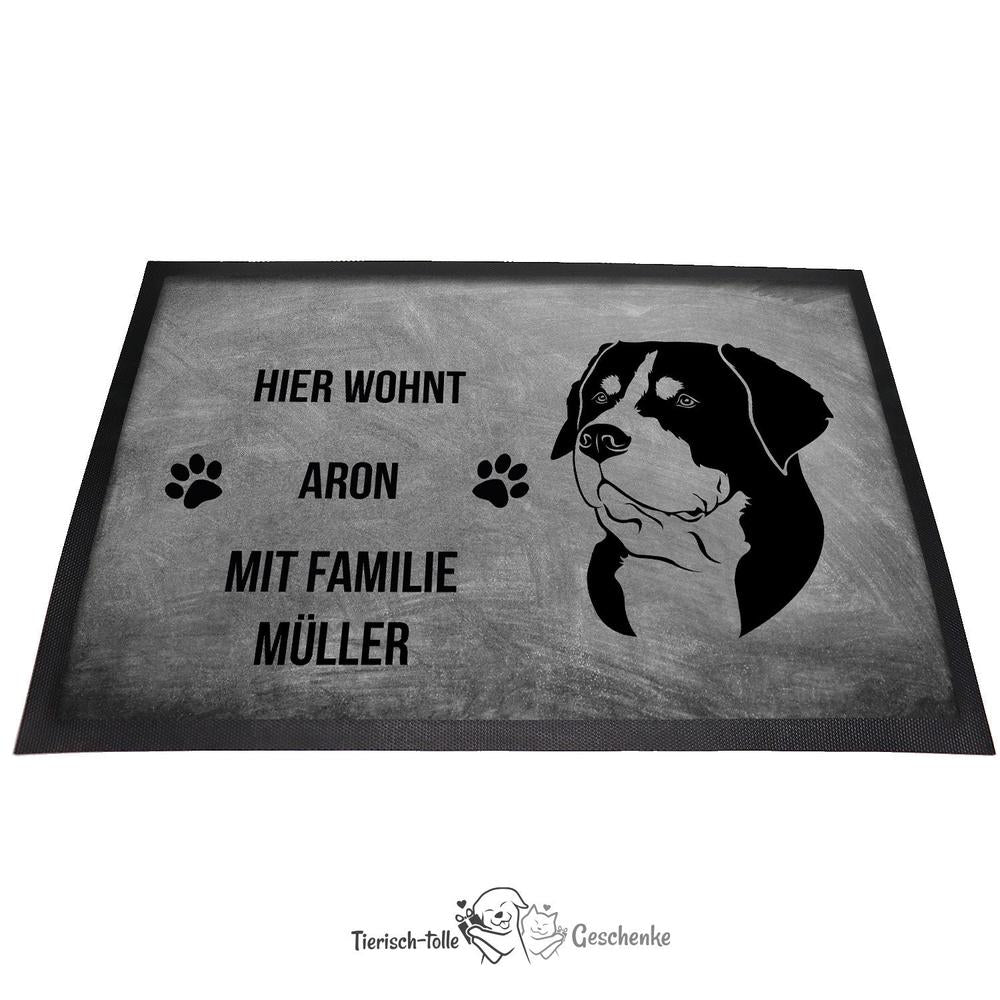Großer Schweizer Sennenhund 2 - Fußmatte - Schmutzfangmatte - 40 x 60 cm-Tierisch-tolle Geschenke-Tierisch-tolle-Geschenke