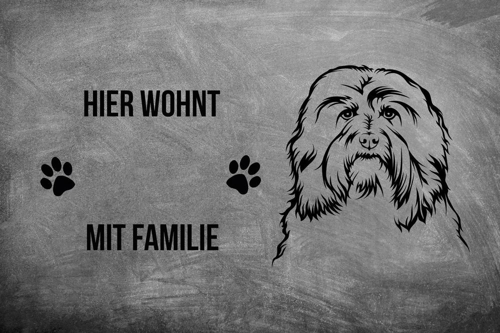 Havaneser 3 - Fußmatte - Schmutzfangmatte - 40 x 60 cm-Tierisch-tolle Geschenke-Tierisch-tolle-Geschenke