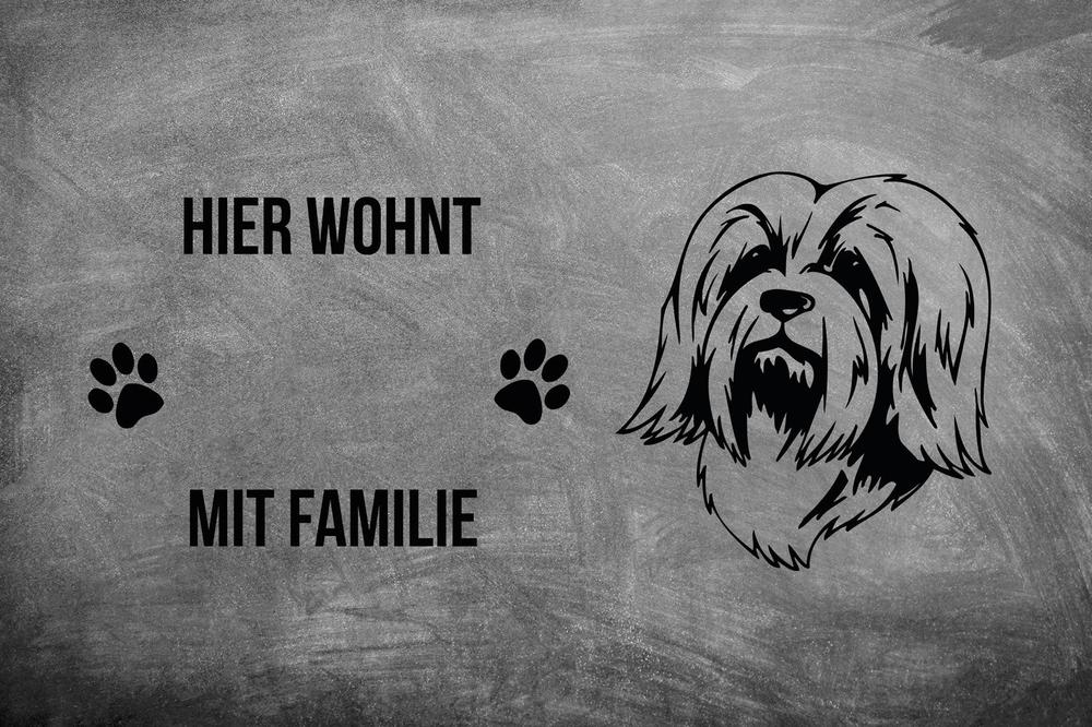 Havaneser 2 - Fußmatte - Schmutzfangmatte - 40 x 60 cm-Tierisch-tolle Geschenke-Tierisch-tolle-Geschenke