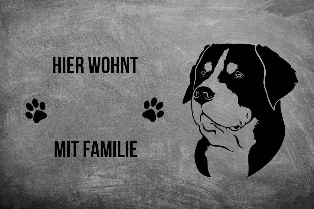 Großer Schweizer Sennenhund 2 - Fußmatte - Schmutzfangmatte - 40 x 60 cm-Tierisch-tolle Geschenke-Tierisch-tolle-Geschenke