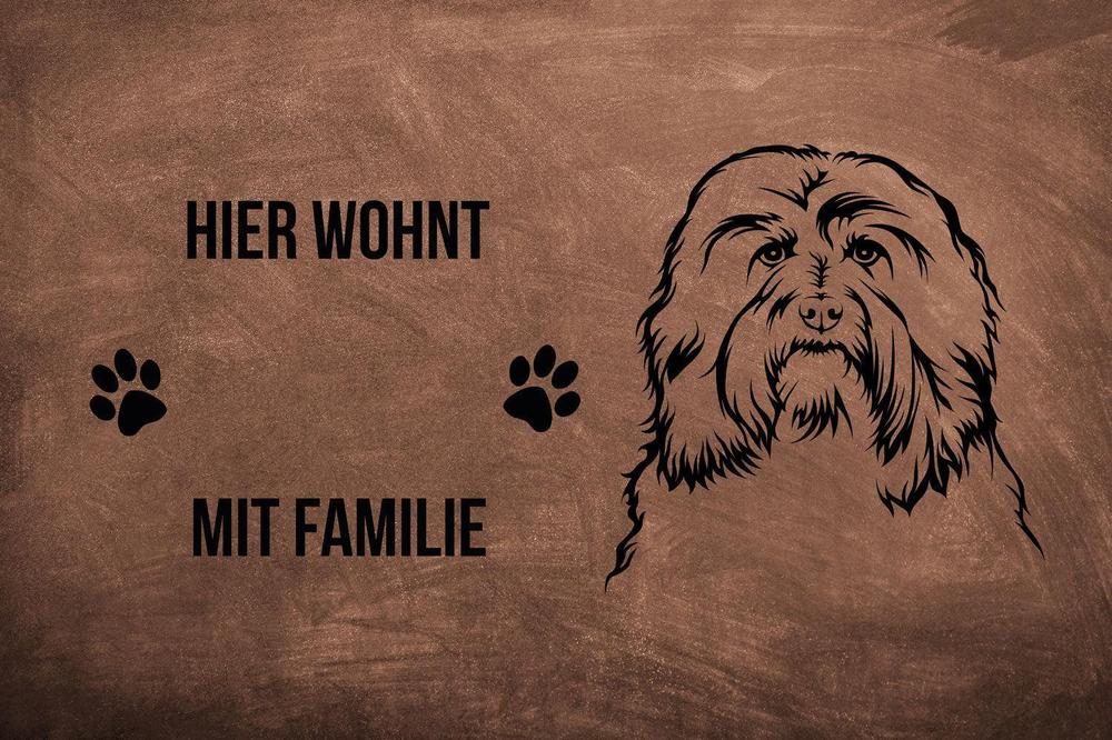 Havaneser 3 - Fußmatte - Schmutzfangmatte - 40 x 60 cm-Tierisch-tolle Geschenke-Tierisch-tolle-Geschenke
