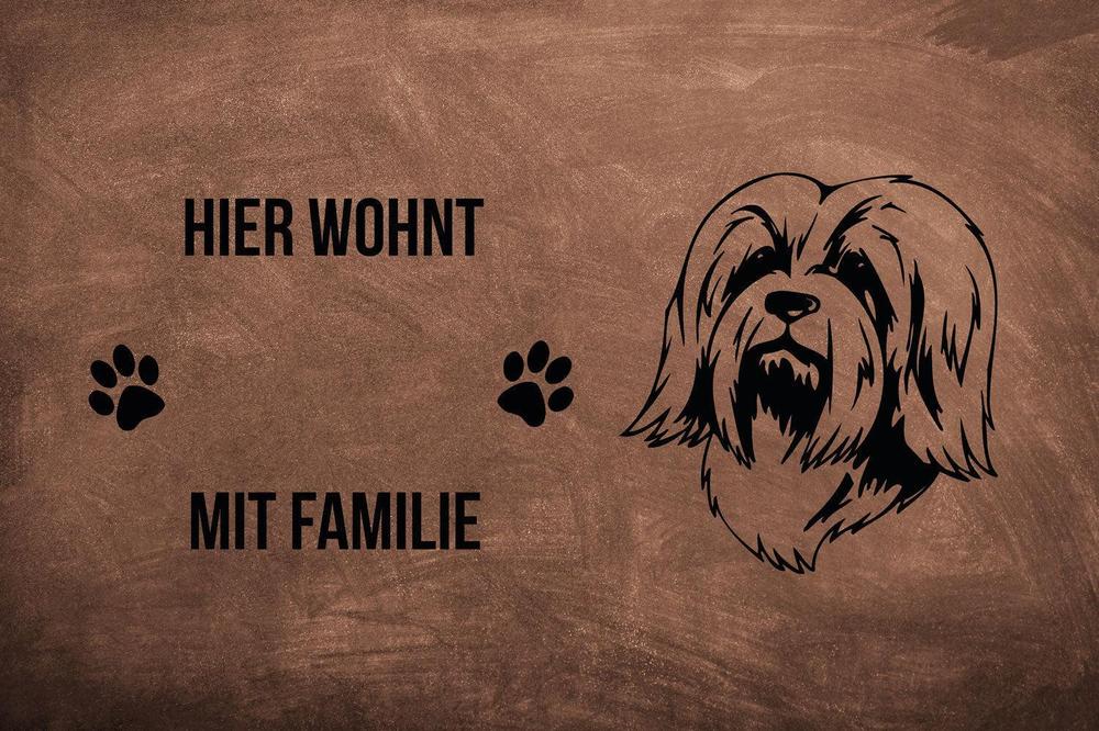 Havaneser 2 - Fußmatte - Schmutzfangmatte - 40 x 60 cm-Tierisch-tolle Geschenke-Tierisch-tolle-Geschenke