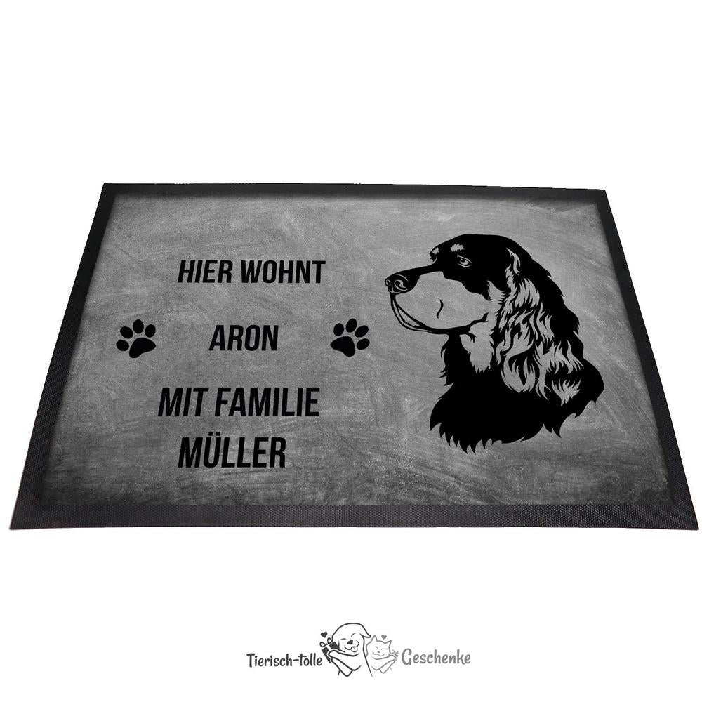Gordon Setter - Fußmatte - Schmutzfangmatte - 40 x 60 cm-Tierisch-tolle Geschenke-Tierisch-tolle-Geschenke