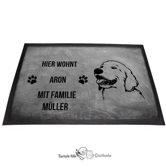 Golden Retriever 1 - Fußmatte - Schmutzfangmatte - 40 x 60 cm-Tierisch-tolle Geschenke-Tierisch-tolle-Geschenke