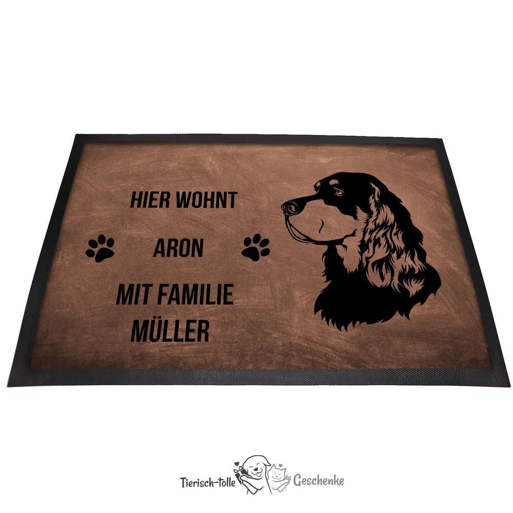 Gordon Setter - Fußmatte - Schmutzfangmatte - 40 x 60 cm-Tierisch-tolle Geschenke-Tierisch-tolle-Geschenke