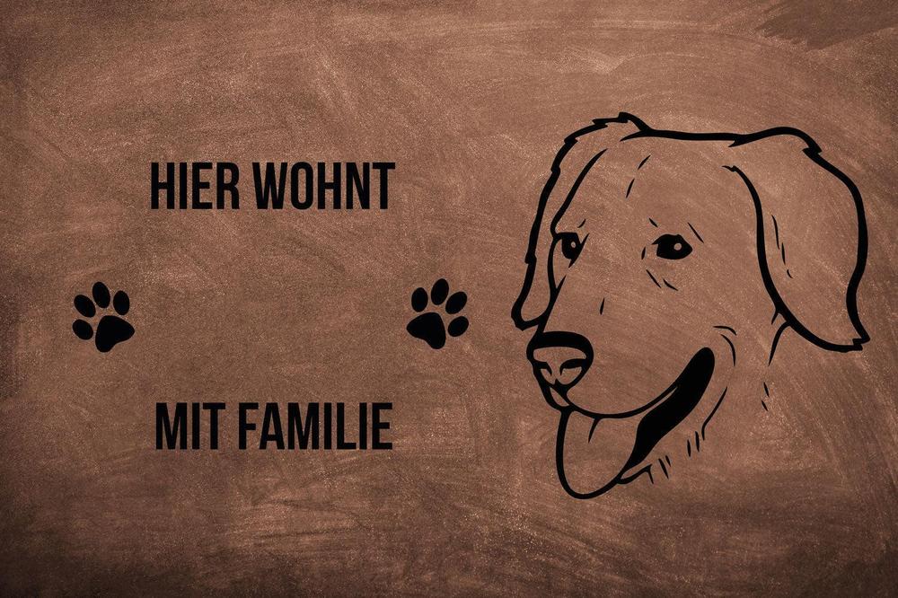 Golden Retriever 3 - Fußmatte - Schmutzfangmatte - 40 x 60 cm-Tierisch-tolle Geschenke-Tierisch-tolle-Geschenke