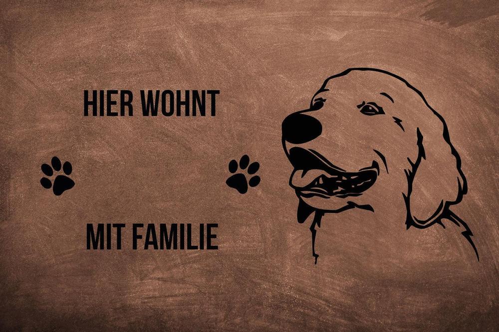 Golden Retriever 1 - Fußmatte - Schmutzfangmatte - 40 x 60 cm-Tierisch-tolle Geschenke-Tierisch-tolle-Geschenke