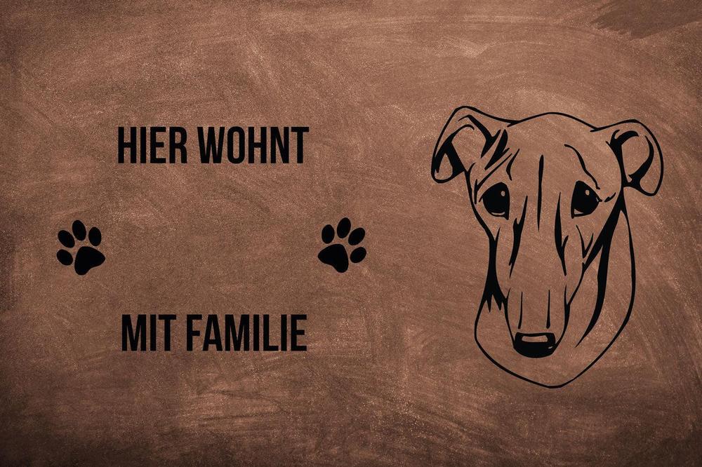 Galgo 2 - Fußmatte - Schmutzfangmatte - 40 x 60 cm-Tierisch-tolle Geschenke-Tierisch-tolle-Geschenke