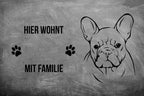 Französische Bulldogge - Fußmatte - Schmutzfangmatte - 40 x 60 cm-Tierisch-tolle Geschenke-Tierisch-tolle-Geschenke