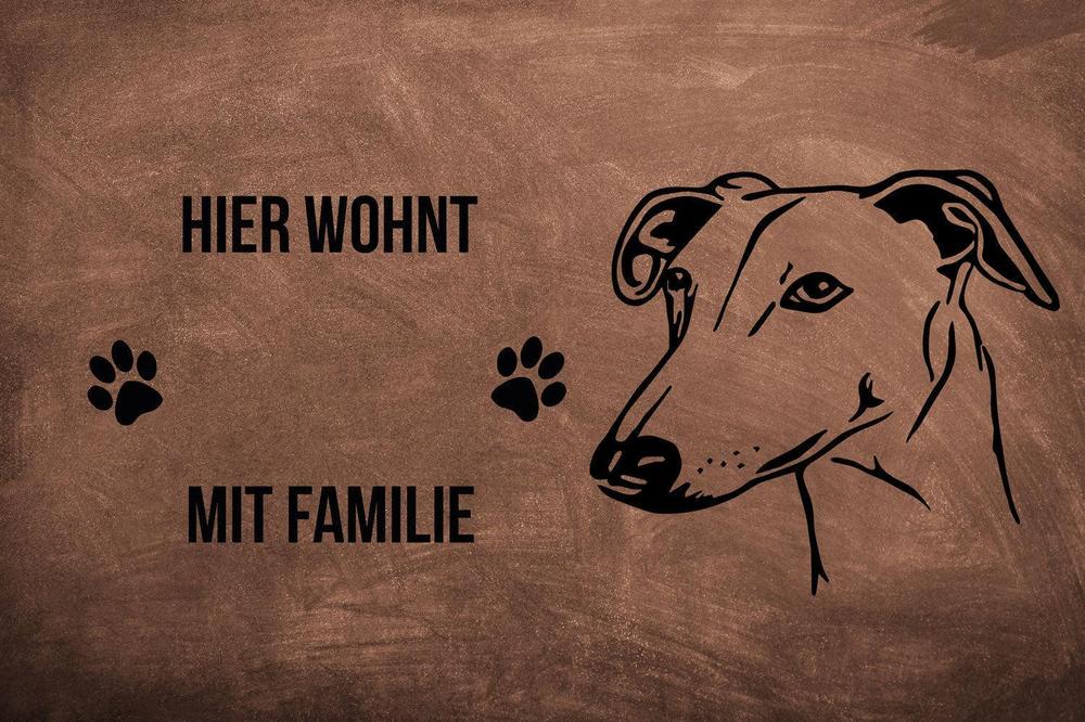 Galgo - Fußmatte - Schmutzfangmatte - 40 x 60 cm-Tierisch-tolle Geschenke-Tierisch-tolle-Geschenke