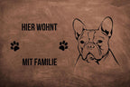 Französische Bulldogge 3 - Fußmatte - Schmutzfangmatte - 40 x 60 cm-Tierisch-tolle Geschenke-Tierisch-tolle-Geschenke