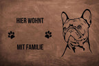 Französische Bulldogge 2 - Fußmatte - Schmutzfangmatte - 40 x 60 cm-Tierisch-tolle Geschenke-Tierisch-tolle-Geschenke