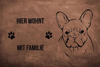 Französische Bulldogge - Fußmatte - Schmutzfangmatte - 40 x 60 cm-Tierisch-tolle Geschenke-Tierisch-tolle-Geschenke