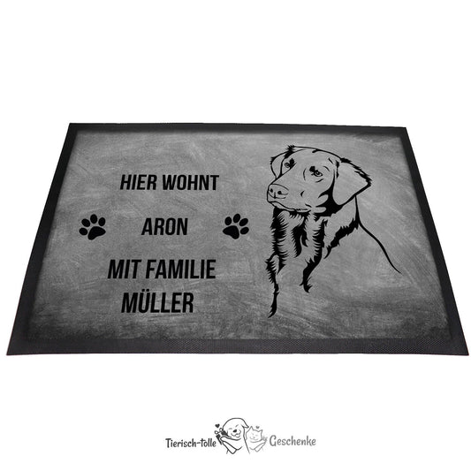 Flat Coated Retriever 1 - Fußmatte - Schmutzfangmatte - 40 x 60 cm-Tierisch-tolle Geschenke-Tierisch-tolle-Geschenke