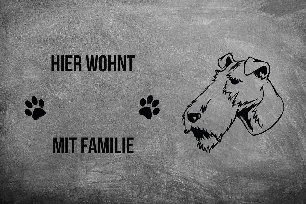 Foxterrier Drahthaar 2 - Fußmatte - Schmutzfangmatte - 40 x 60 cm-Tierisch-tolle Geschenke-Tierisch-tolle-Geschenke