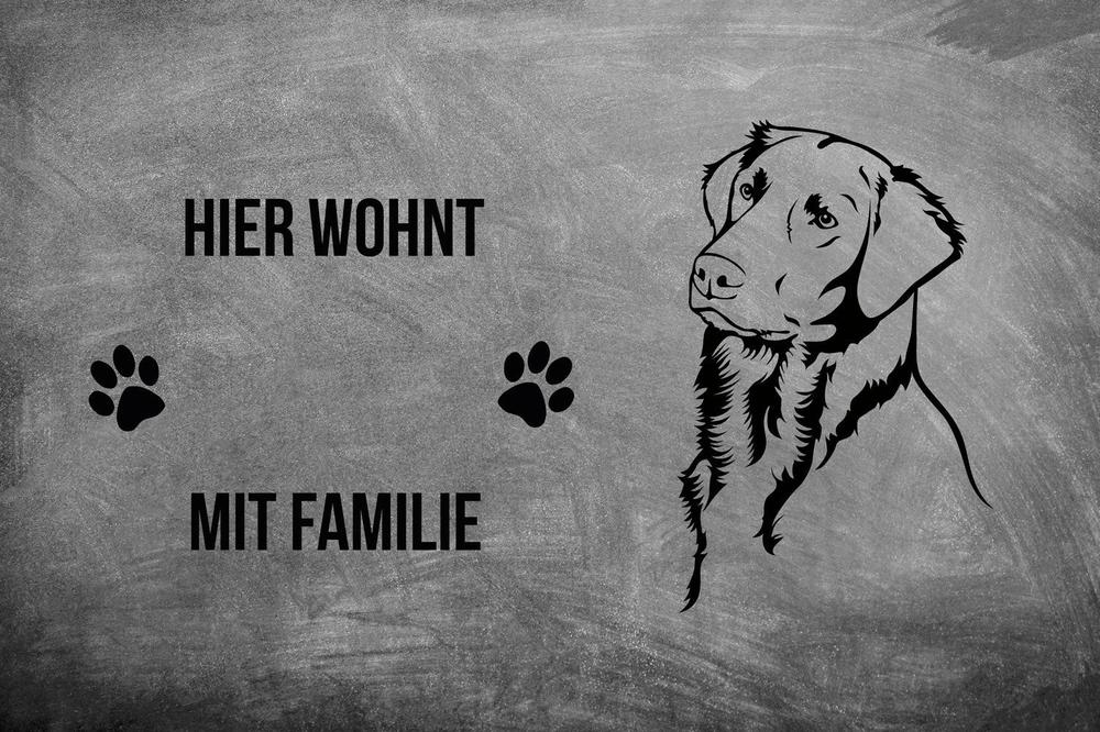 Flat Coated Retriever 1 - Fußmatte - Schmutzfangmatte - 40 x 60 cm-Tierisch-tolle Geschenke-Tierisch-tolle-Geschenke