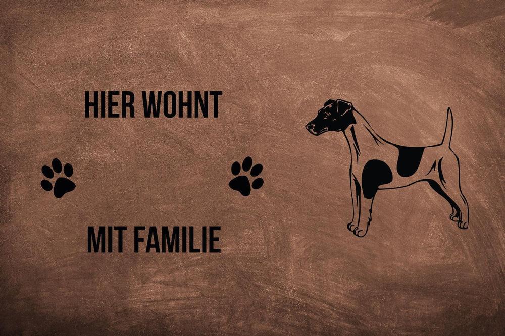 Foxterrier Kurzhaar - Fußmatte - Schmutzfangmatte - 40 x 60 cm-Tierisch-tolle Geschenke-Tierisch-tolle-Geschenke