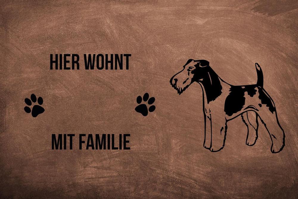 Foxterrier Drahthaar - Fußmatte - Schmutzfangmatte - 40 x 60 cm-Tierisch-tolle Geschenke-Tierisch-tolle-Geschenke