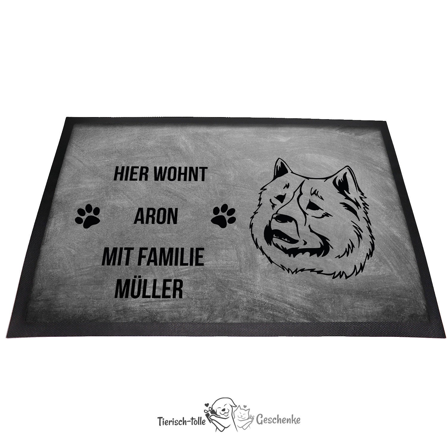 Eurasier - Fußmatte - Schmutzfangmatte - 40 x 60 cm-Tierisch-tolle Geschenke-Tierisch-tolle-Geschenke