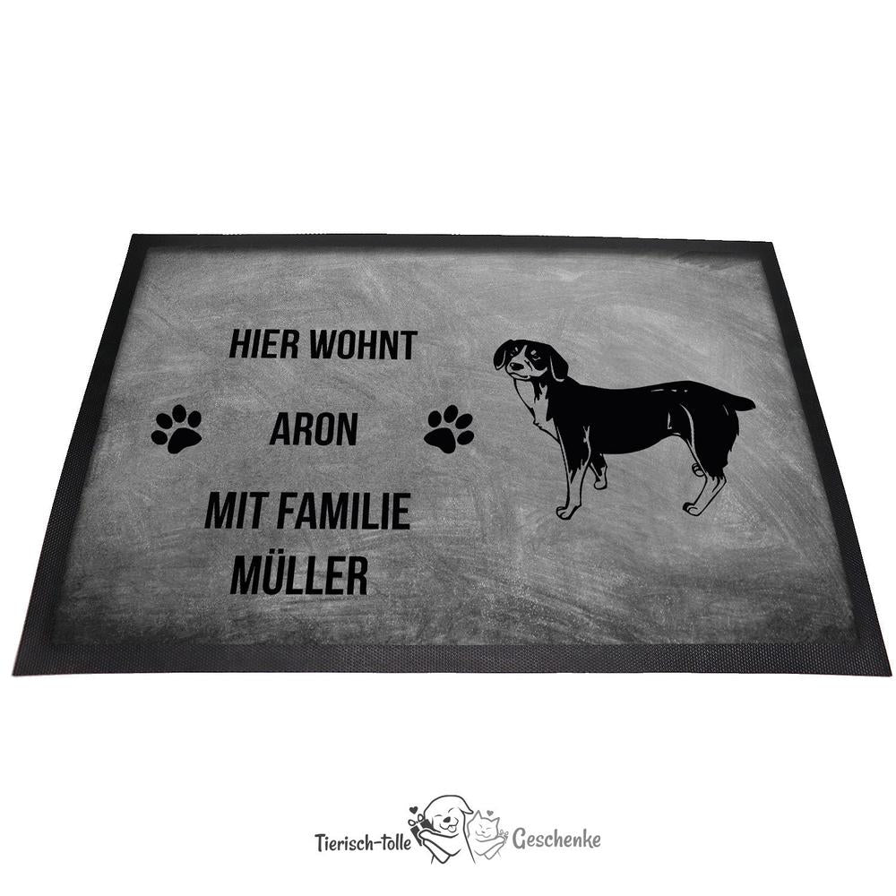 Entlebucher Sennenhund - Fußmatte - Schmutzfangmatte - 40 x 60 cm-Tierisch-tolle Geschenke-Tierisch-tolle-Geschenke