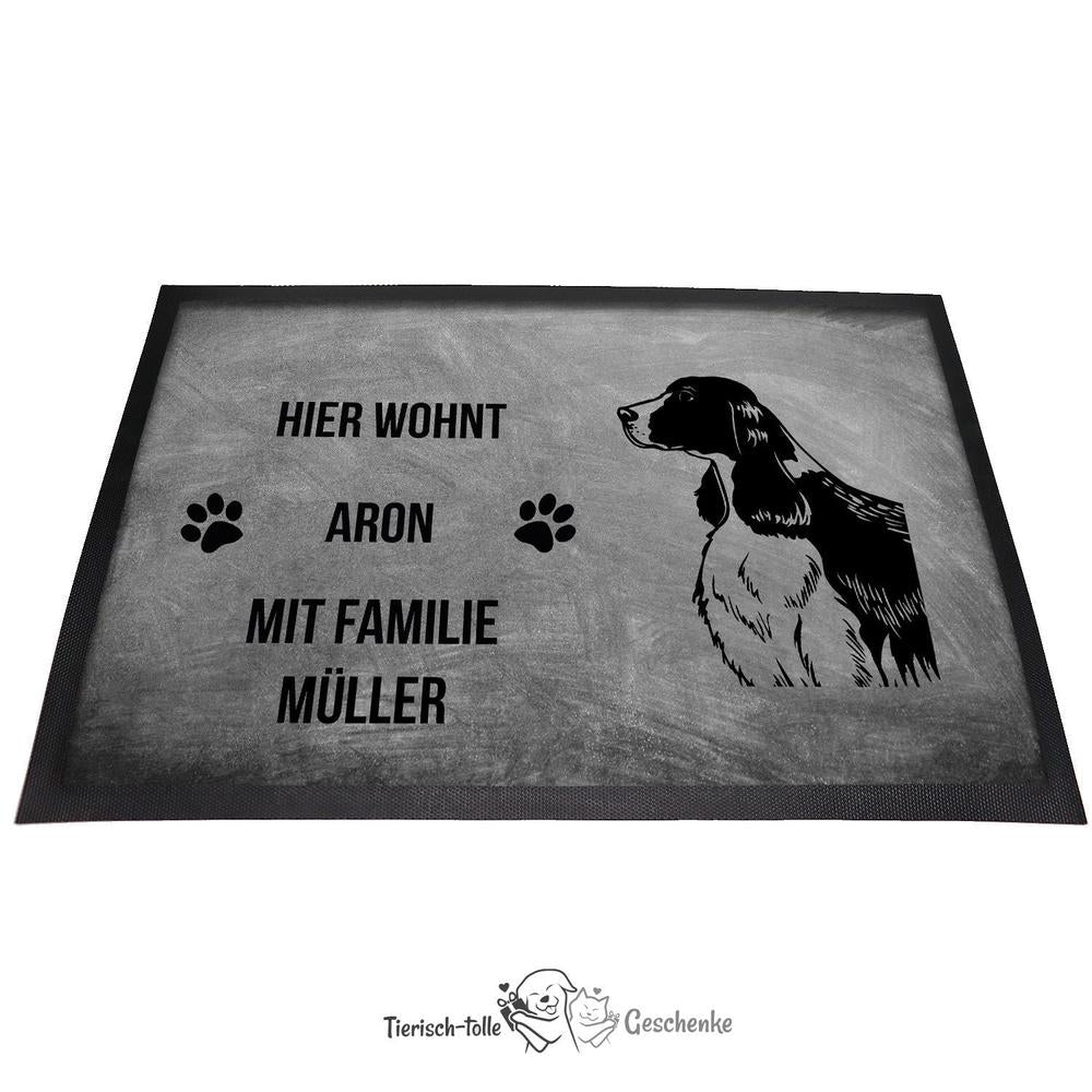 English Springer Spaniel - Fußmatte - Schmutzfangmatte - 40 x 60 cm-Tierisch-tolle Geschenke-Tierisch-tolle-Geschenke