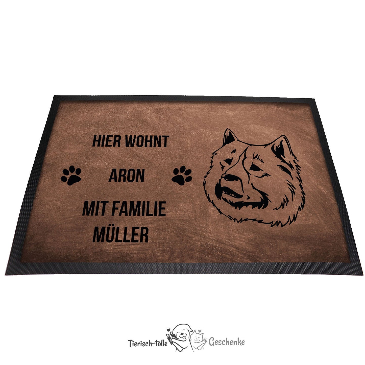 Eurasier - Fußmatte - Schmutzfangmatte - 40 x 60 cm-Tierisch-tolle Geschenke-Tierisch-tolle-Geschenke