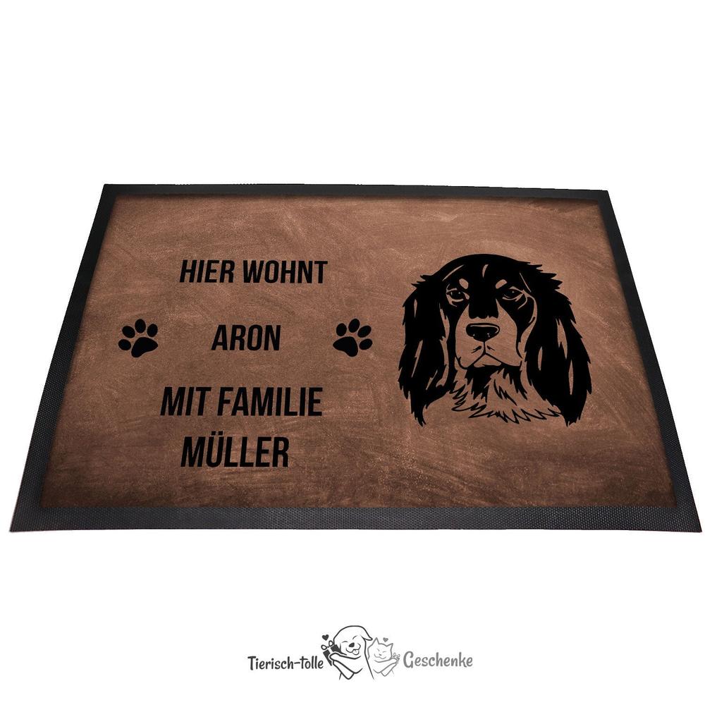 Epagneul Breton Brittany Spaniel 2 - Fußmatte - Schmutzfangmatte - 40 x 60 cm-Tierisch-tolle Geschenke-Tierisch-tolle-Geschenke