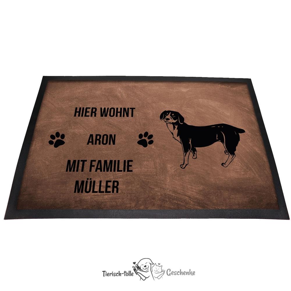 Entlebucher Sennenhund - Fußmatte - Schmutzfangmatte - 40 x 60 cm-Tierisch-tolle Geschenke-Tierisch-tolle-Geschenke
